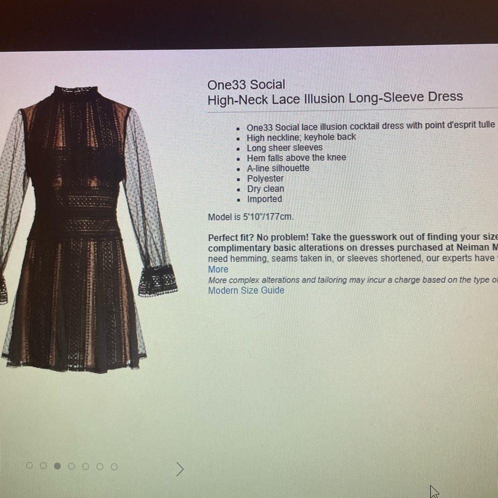 High neck black lace cocktail dress - Picture 3 of 11